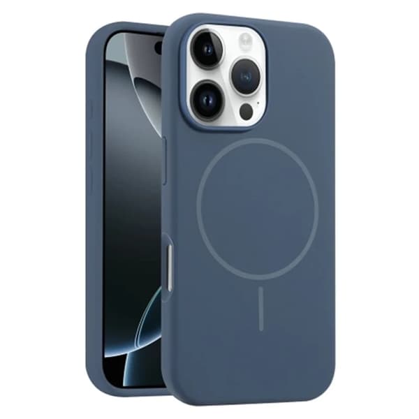 Mobilskal till iPhone 15 Pro MagSafe Silikon Anti Drop - Blå Blå