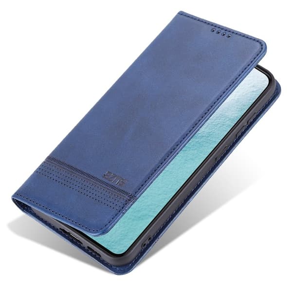 AZNS Samsung Galaxy S24+ Plånboksfodral Konstläder - Scratch-resistant - Blå