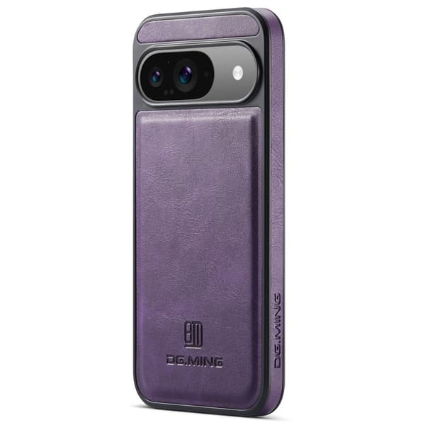 DG.MING Mobilskal till Google Pixel 9 Pro Anti-Drop Läder Coated - Lila