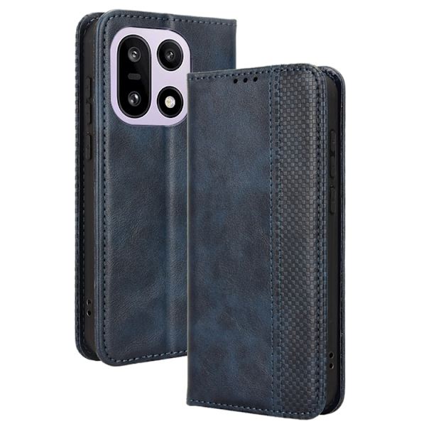 OnePlus 15 5G Plånboksfodral Retro Texture Konstläder Blå