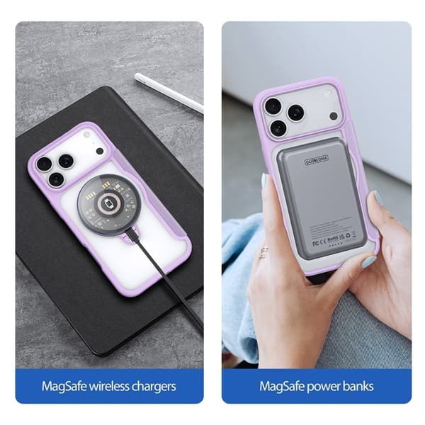 Dux Ducis iPhone 17 Pro Max Plånboksfodral MagSafe Skin X Pro Lila