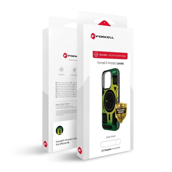 Forcell Mobilskal till iPhone 16 Pro MagSafe F-Protect - Cyber Grön Grön