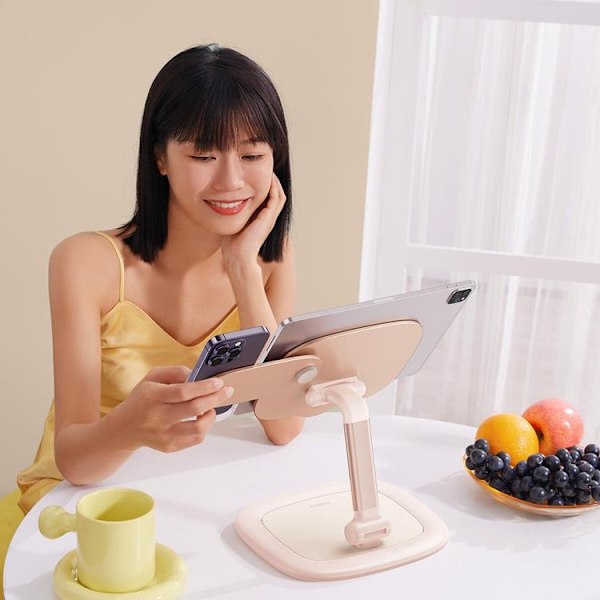 BASEUS Adjustable Tablettställ Seashell - Rosa