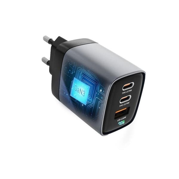 Forcell hurtigoplader 70W PD QC4.0 GaN III F-ENERGI Grå