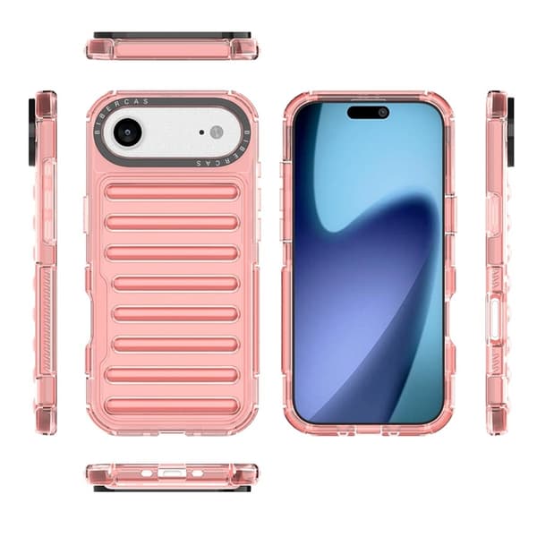 Mobilskal till iPhone Air Stripe Design Detachable - Djuprosa Rosa