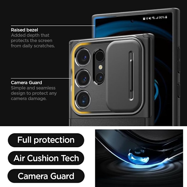 Spigen Galaxy S24 Ultra Mobilskal Optik Armor - Svart