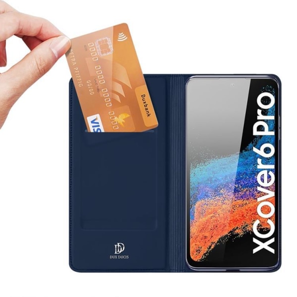 Dux Ducis Galaxy Xcover 6 Pro Wallet Case Skin Series - sininen
