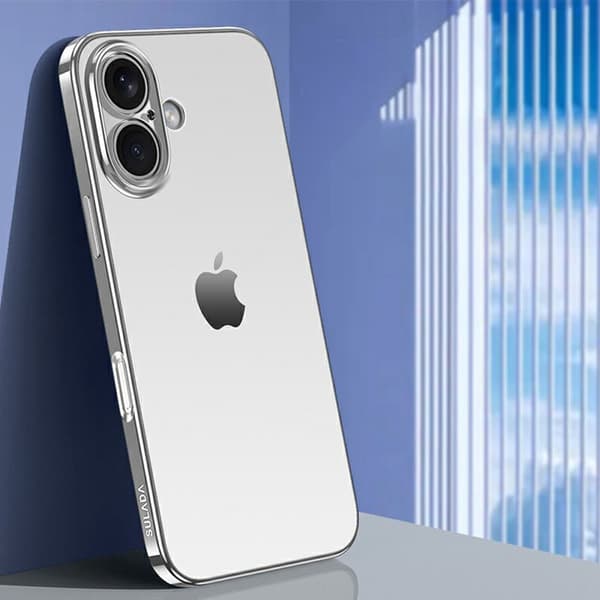 SULADA Mobilskal till iPhone 16 Electroplaterad AG Matt TPU - Silver