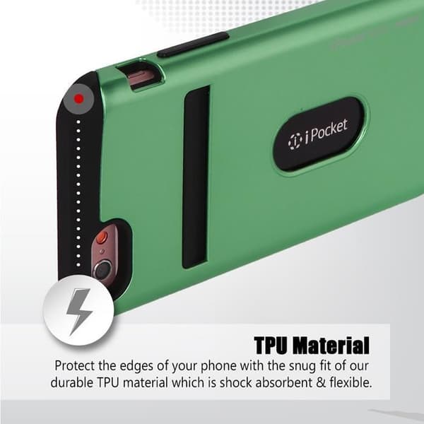 Mercury iPocket Premium Taske med kortplads til Apple iPhone 6 (S) Plus - Turkis Turkos