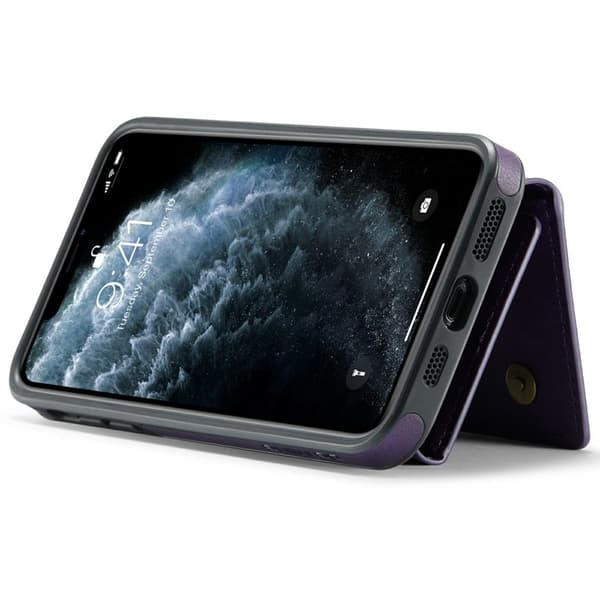 DG.MING M6 Series Mobilskal till iPhone 11 Pro Max Magnetisk Plånboksfodral Lila