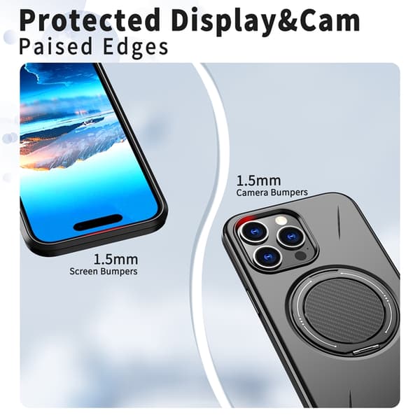 Mobilskal till iPhone 14 Pro Max MagSafe Rotating Kickstand TPU + PC Svart