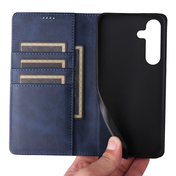 Plånboksfodral för Samsung Galaxy S26 Plus RFID Blocking Konstläder - Blå