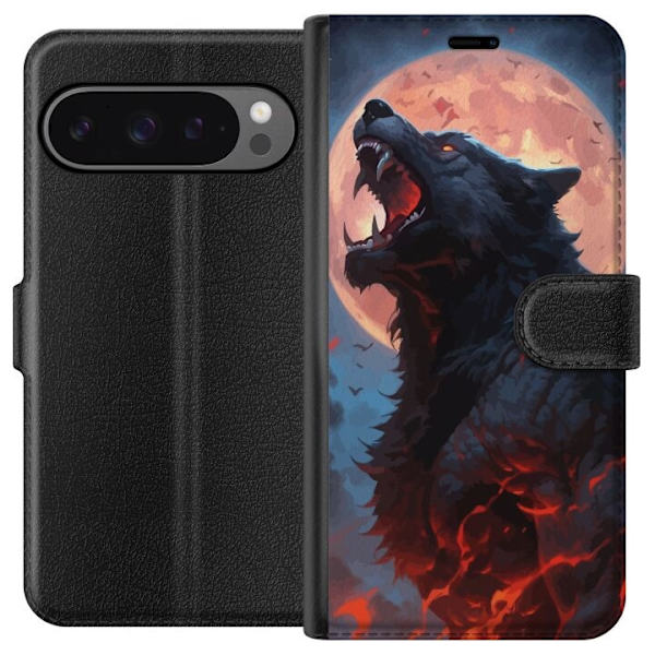 Plånboksfodral till Google Pixel 9 Pro XL med Ylande varg
