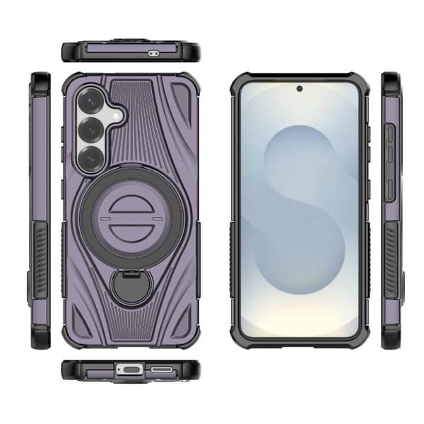 Mobilskal för Samsung Galaxy S26 Magnetiskt Kickstand TPU PC - Lila