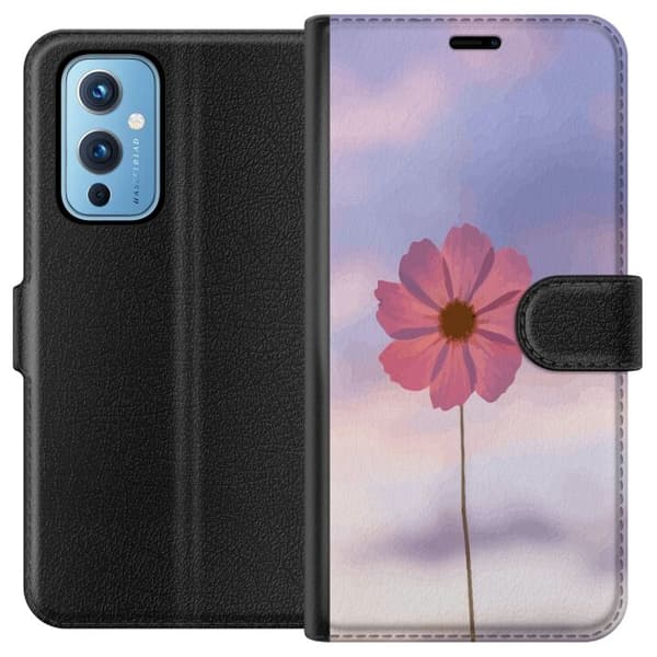 OnePlus 9 Pung Taske med Lyserød Blomst