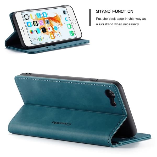 CASEME 013 Auto-absorberande Plånboksfodral Konstläder iPhone 6s/6 Blå