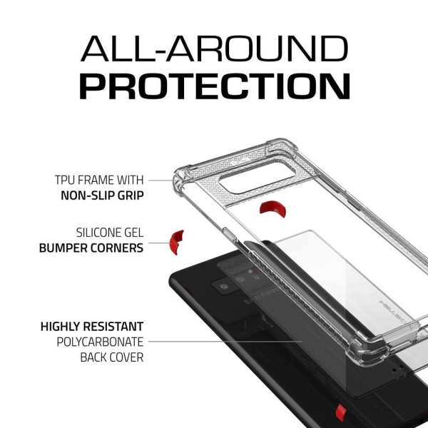 Ghostek Covert 2 -kuori Samsung Galaxy Note 8:lle - valkoinen White