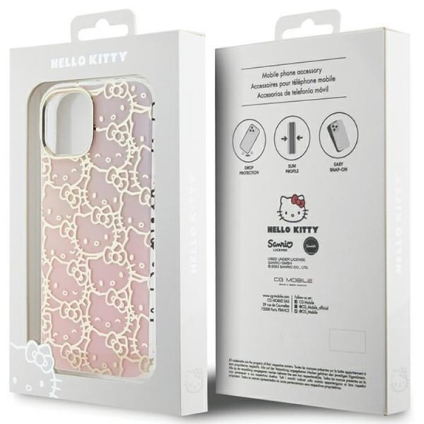 Hello Kitty iPhone 15 mobiltaske IML Gradient Electrop Crowded