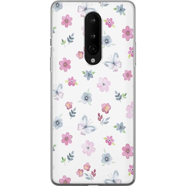 Mobilcover til OnePlus 8 med Blomster og sommerfugle