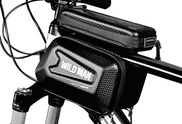 WildMan Cykelrammetaske Med Lås 1.2L (4"-7") E6S - Sort Svart