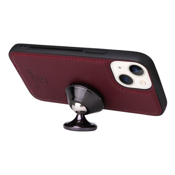BETOPNICE iPhone 14 Plus Plånboksfodral - Detachable Konstläder- Vinröd