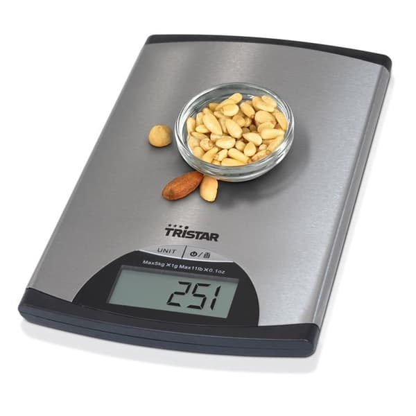 Tristar Køkkenvægt Rustfrit stål 5kg Silver
