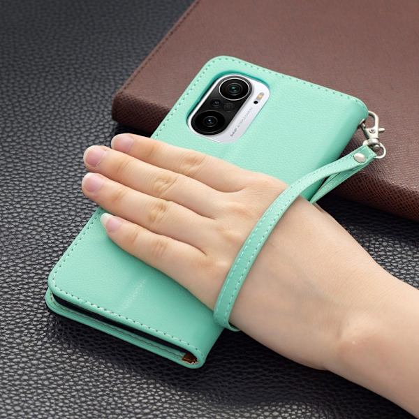 Litchi Wallet Case til Xiaomi Mi 11i / Poco F3 - Turkis