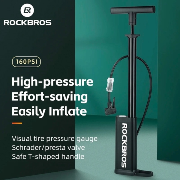 Rockbros golv Cykelpump - Svart