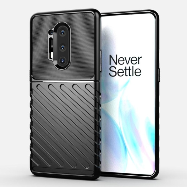 Thunder Twill Texture Cover OnePlus 8 Pro - Sort Black