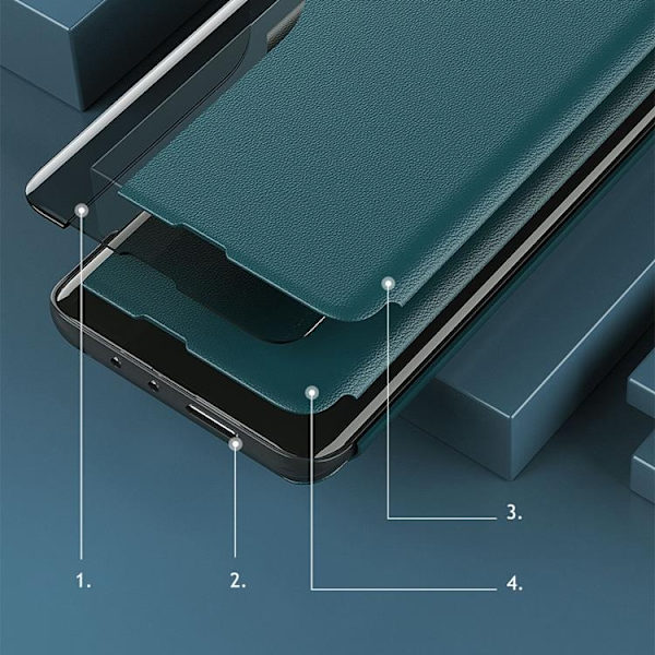 Eco Leather View Fodral Galaxy A22 - Blå Blå