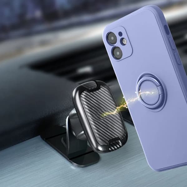 Telefontaske til iPhone 17 Pro Max Silikone Ring - Lilla Lila