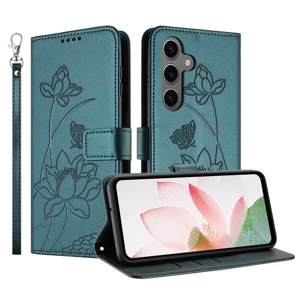 Plånboksfodral för Samsung Galaxy S26 Plus Konstläder Stativ - Mörkgrön