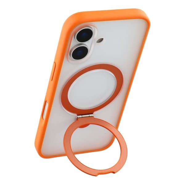 X-LEVEL Mobilskal till iPhone 17 Metal Kickstand TPU PC Orange