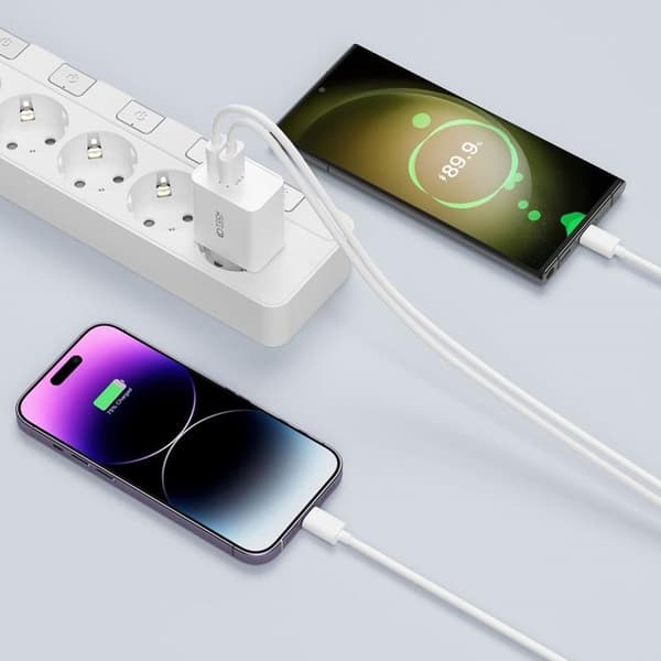 Tech-Protect NC30W 2-Port Netværk Oplader - Sort Svart