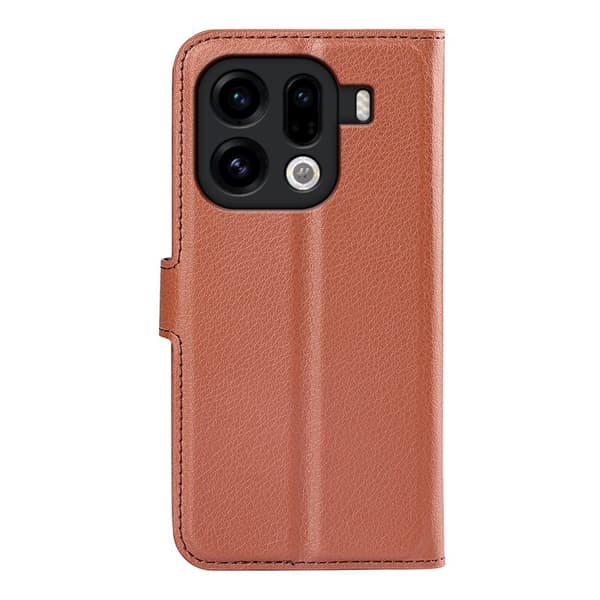 Oppo Find X9 Pro 5G Plånboksfodral Konstläder Stötsäker - Brun
