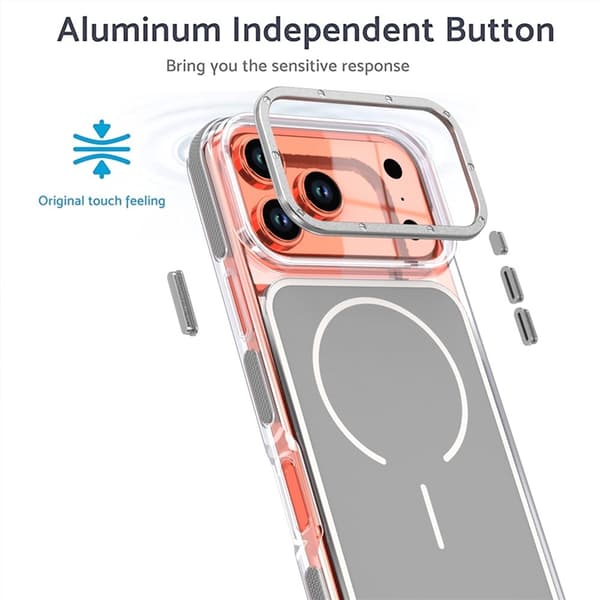 Mobilskal till iPhone 17 Pro Max MagSafe Dual Färg Shockproof - Grå Grå
