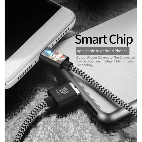 Dux Ducis USB-C-kaapeli 2,1A 2 m - musta/valkoinen Black