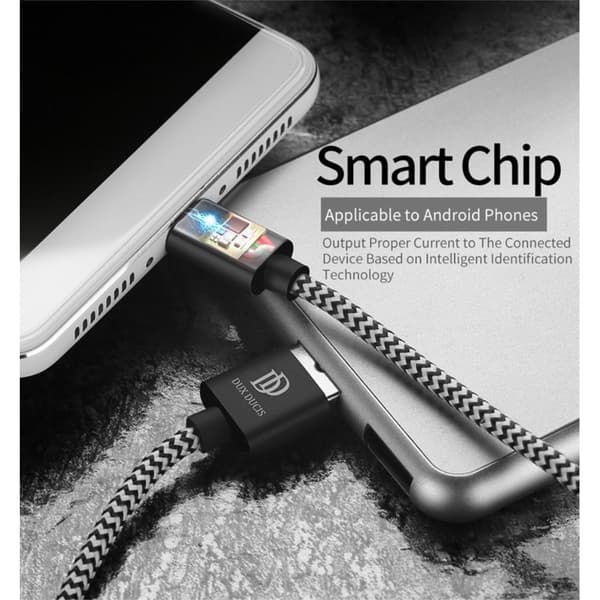 Dux Ducis USB-C-kabel 2.1A 2 m - Svart/Vit Svart