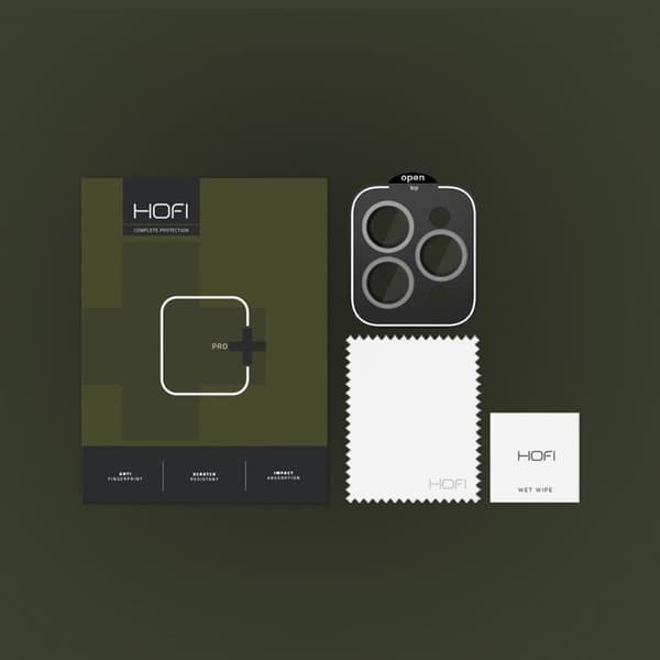 Hofi iPhone 15 Pro/Pro Max Kameralinsskydd i Härdat Glas - Vit Vit