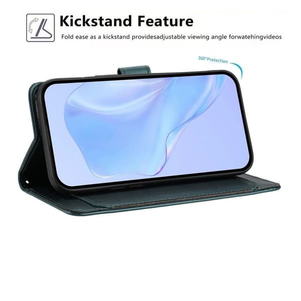 Samsung Galaxy S26 Edge Plånboksfodral Med Rem Konstläder Ställ - Grön