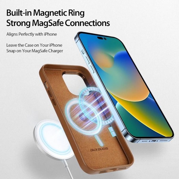 Dux Ducis iPhone 14 Pro Max Skal MagSafe Grit - Brun
