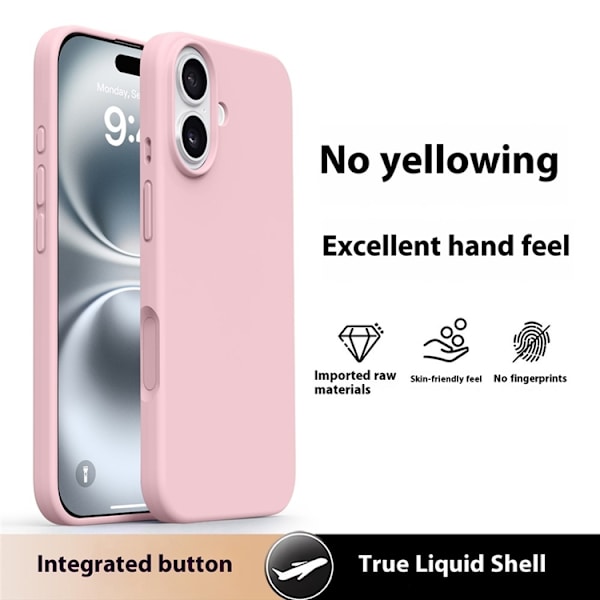 Mobilskal till iPhone 17 Silikon Microfiber Lining - Sakura Rosa Rosa