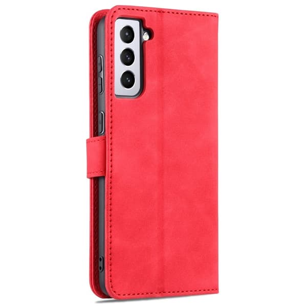 AZNS Samsung Galaxy S23+ Plånboksfodral Konstläder - Röd