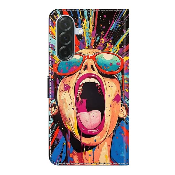 Samsung Galaxy A37 Plånboksfodral Konstläder Flip Skydd - Graffiti Scream