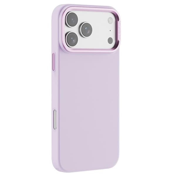 Mobilskal till iPhone 17 Pro MagSafe Med Metallbåge - Lila Rosa