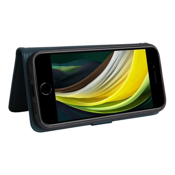 BETOPNICE iPhone 6/6s/7/8/SE (2022) Plånboksfodral Konstläder - Blå