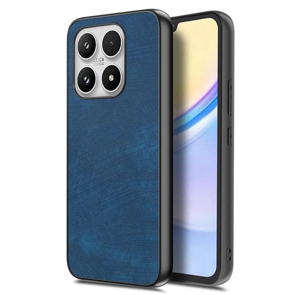 Mobilskal för Xiaomi 17 Retro Läder Shockproof Slim Blå