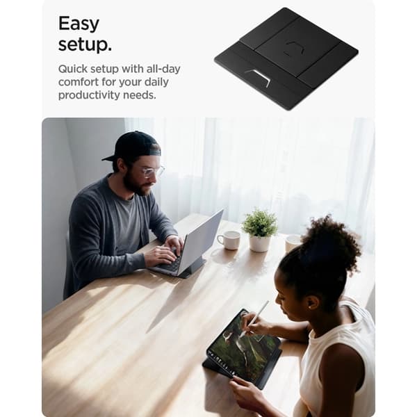 Spigen Laptop och Surfplattaställ Slimfold LD201-S8 - Rymdgrå Grå