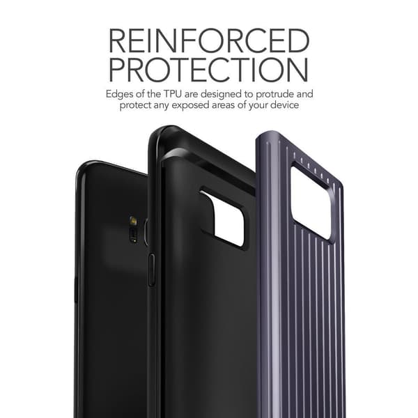 Verus Waved Hard Drop Cover til Samsung Galaxy S8 Plus - Orchid Grå