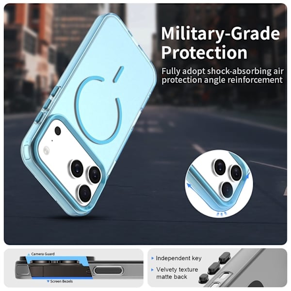 Mobilskal till iPhone 17 Pro Max MagSafe C-shaped Candy Color - Blå Blå